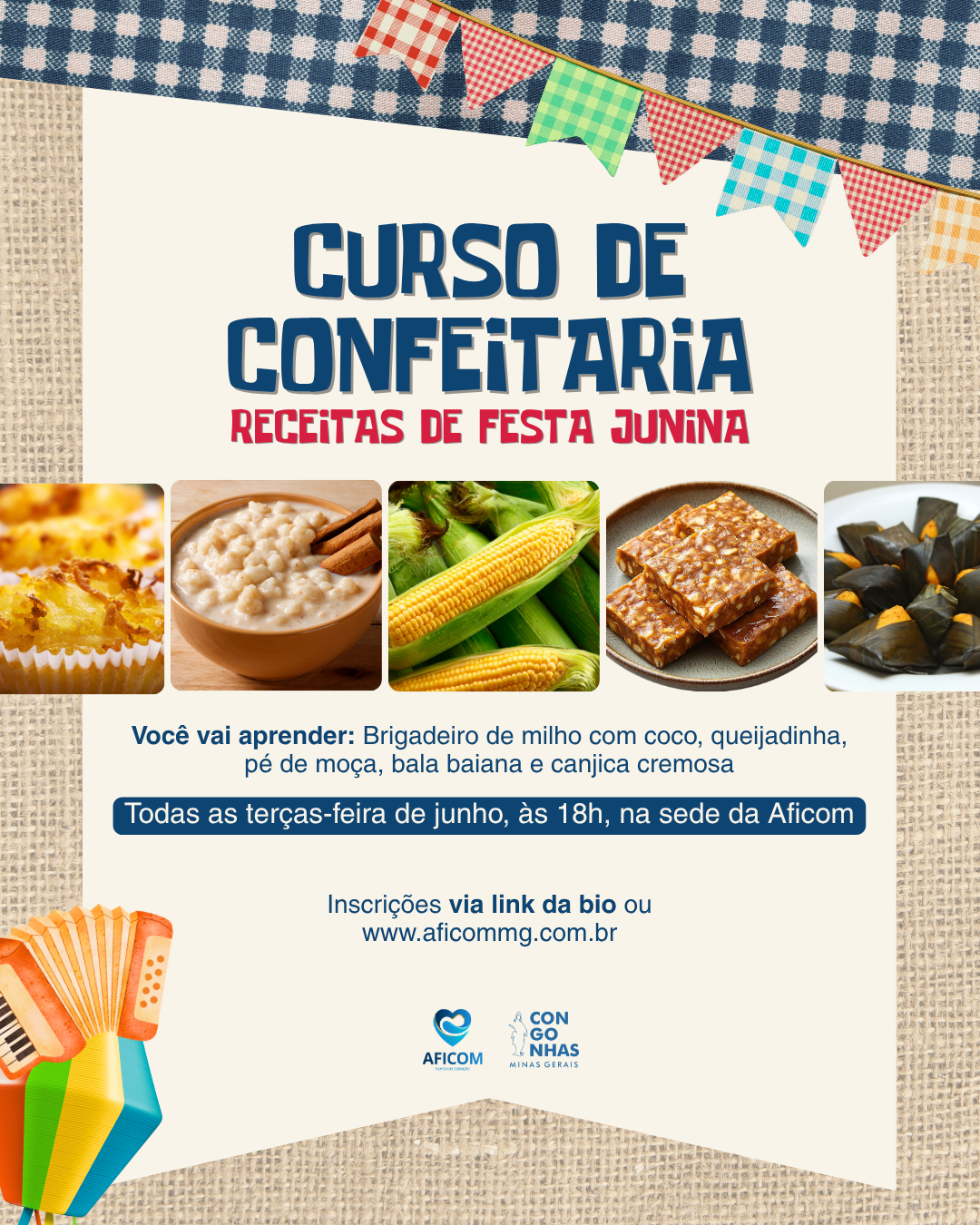 Curso de Confeitaria - Receitas de Festa Junina